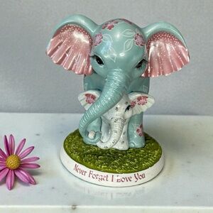 The Hamilton Collection Never Forget I Love You Hand-Painted Elephant Figurine
